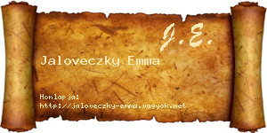 Jaloveczky Emma névjegykártya